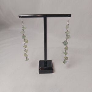Hand Crafted Prehnite Drop Earrings